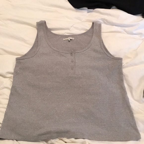 Oak + Fort Tops - Oak + Fort grey tank top